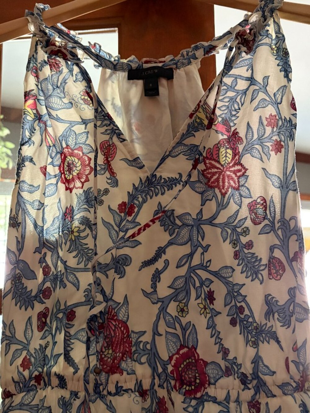 J. Crew tiered floral bird maxi dress, size 6
